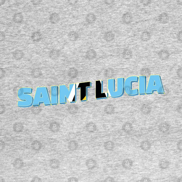 Saint Lucia Vintage style retro souvenir by DesignerPropo